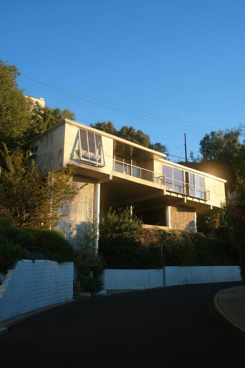 A house with a balcony in West Hollywood